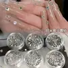 Acessórios para Nail Art Strass Corte Diamante Ponto Redondo Costas Pontiagudas Adesivos de Unha Diamantes de Água Argamassa Pequenos Montinhos de Diamantes Acessórios para Nail Art DIY Feitos à Mão