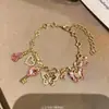 Estilo francês retrô, totalmente adornada com strass, pulseira chamativa, vintage, luxo leve, requintada, elegante, moderna, nicho, joia de alta qualidade para mulheres