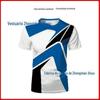 Camiseta Geométrica Masculina Personalizada de Fábrica Sublimação Secagem Rápida Manga Curta Tecido Liso Absorvente de Umidade Respirável Moletom Personalizado