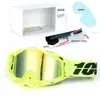 Set de Casco de Motocicleta Clásico en Stock, Gafas Todoterreno, Gafas de Exterior a Prueba de Viento, Gafas de Esquí UV, Gafas de Montar