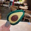 Horquilla de lana tejida estilo coreano Hyun-a Ya para niña, con flequillo lateral de punto con forma de fruta, para mujer