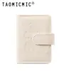 Taomicmic Lindo Gato Carpeta Mini Damas Pequeño Fresco Estudiante Portatarjetas Identificación Cubierta Protectora