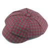 Sombrero Octogonal de Cuadros Retro Estilo Japonés para Mujer Otoño Delgado Sombrero de Pintor Combinable Casual Estilo Coreano Estilo Británico Boina Retro