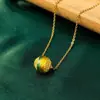 Esmalte Francés Antiguo Joyería de Mil Millas Traje Oro de Arena Vietnamita Pulsera Retro Pulsera Collar Elegante para Mujer