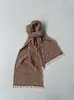Bufanda Larga de Hilo de Anillo de Cachemira para Otoño e Invierno, de Moda, Versátil, Calentador de Cuello para Mujer, Doble Uso, Cálido, Atmósfera de Estilo Retro, Invierno