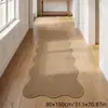 Tapete ondulado de laço de abacaxi imitação de sisal tapete de corredor longo capacho de entrada tapete para chão anti-risco de gato