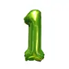 Globos de Papel Aluminio de 16 pulgadas Versión Americana Color Verde Fruta Números 0-9 Letras A-Z Suministros para Globos de Fiesta de Cumpleaños Arreglo de Decoración