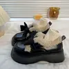 Zapatos de Cuero Pequeños con Suela Gruesa, Estilo Bizcocho, Lazo, Forro de Felpa para Mujer 2026 Nuevos Mocasines Otoño/Invierno, Zapatos de Algodón Cálidos y Cómodos, Modernos
