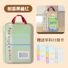 Bolsa de arquivo vertical em L espessa para a temporada de volta às aulas para classificação por matéria, bolsa de mão para documentos de material de estudo do aluno