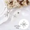Accesorios para Arte de Uñas de Mariposa Plateada Lujo Ligero Moño Tridimensional Metal Alas de Mariposa Grande Adornos de Diamantes para Uñas Explosiones de Celebridad de Internet