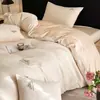 Conjunto de Quatro Peças de Algodão Puro 100S de Fibra Longa de Luxo Leve, Capa de Edredom Jacquard Nova de Algodão Puro 2026, Lençol com Elástico, Lençol de Cama, Conjunto de Roupa de Cama