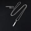 Colgante de columna retorcida de acero de titanio estilo coreano para hombre y mujer, collar de moda elegante, colgante largo para suéter de personalidad simple, joyería