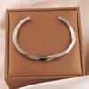 Pulsera de Acero Titanio Mobius Abierta Pulsera de Acero Inoxidable para Mujer Pulsera de Joyería de Moda para Pareja de Alta Gama