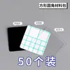 Kit de imanes para refrigerador hechos a mano, incluyendo láminas acrílicas transparentes, base magnética y opciones de fotos personalizables en formas redondas y cuadradas, con diseños de caricaturas