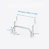 Gancho Doble Línea Redondo Multifuncional Universal Forma de U Herramienta de Ferretería para Almacenamiento Accesorios para Tablero Perforado