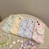Pintura al Óleo Flores Azules Ola Ovalada Soporte Funda para Teléfono para Xiaomi 11/12/13 Redmi K40/K50 Anti-Caída