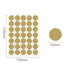 Etiqueta A5 de Puntos de Color 25 mm PVC Impermeable Manuscrita en Blanco Color Clasificación de Almacén Pegatina Redonda de Vinilo