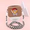 Bolso bandolera para teléfono con pantalla plegable de silicona, monedero de diosa de nuevo estilo con cremallera, bolsa de maquillaje de dibujos animados impermeable portátil