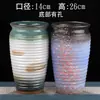 Maceta Artesanal de Cerámica Gruesa de Corte Alto para Suculentas, Tocón Viejo, Maceta para Suculentas Moradas, Maceta de Cerámica de Arena Morada con Muesca, Colgante de Jade Cerámico