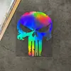 Decalque de Moto Caveira Adesivo Personalizado Tendência Diabo Marvel Punisher Tanque de Combustível Moto Adesivo Refletivo