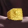 Anillo de Fénix Estilo Nuevo para Hombres y Mujeres, Joyería de Boda, Anillo Abierto de Águila Chapado en Oro de Latón para Parejas