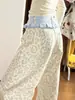 Jeans de Pierna Ancha Estampado de Leopardo Patchwork Estilo Retro Americano 2026 Nuevo Estilo Chica Caliente Diseño de Personalidad Pantalones Acampanados de Longitud al Suelo para Mujer