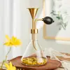 Difusor de Aroma para Licores, Botella de Aroma con Aceites Esenciales, Botella de Prueba de Aroma de Vidrio para Centro de Spa, Probador de Aroma de Trompeta de Latón, Herramienta para Té