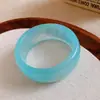 Pulseira Geométrica Marmorizada de Resina Azul Transfronteiriça Europeia e Americana Pulseira de Toque de Nicho de Alta Qualidade Joia de Mão Versátil e da Moda para Mulheres