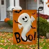 Bandera de Jardín de Calabaza de Halloween Más Vendida Transfronteriza Poliéster de un Solo Lado Impreso Decoración Festiva para Patio Exterior