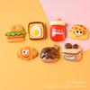 Hamburguesa Donut Pan Tostado Resina Accesorios Pequeños DIY Funda para Teléfono Celular Casa de Juego Juguetes Comida Miniatura Artificial Juguetes