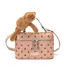 Lindo diseño de huella de pata de gatito, amuleto de oso de peluche en forma de caja para niñas, bolso de mano para bebé, estilo nuevo, en la paleta de colores Maillard