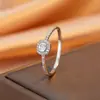 Anillo Cuadrado Popular Transfronterizo para Mujer, Joyería de Plata S925 con Circonita de Lujo de Alta Gama, Anillo de Bodas Incrustado de Diamantes al por Mayor