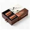 Caja de Té Personalizada Tipo Cajón, Caja de Regalo Dura con Relieve de Papel Kraft, Exquisita Caja de Empaque para Té, Hecha a Medida