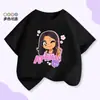 Camiseta de Algodão Infantil de Verão Desenho Animado Aphmau 2026 Transfronteiriça Europeia e Americana Nova de Verão História Estranha Camiseta de Algodão Infantil