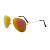 3026 Gafas de Sol Reflectantes de Colores para Hombres y Mujeres, Gafas Retro Estilo Aviador, Gafas de Sol de Metal, Protección UV