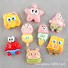 Funda de Teléfono DIY para Bebé Estrella de Mar Patricio Crema de Esponja Pegamento Dibujos Animados Accesorios Materiales Zuecos de Resina Decoraciones DIY