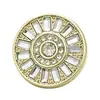 Botões Metálicos com Strass em Formato de Girassol para Casacos, Suéteres, Roupas de Lã, Botões Decorativos, Botões Redondos de Pelo, Acessórios