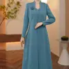 Outono Roupa Nova Moda Conjunto de Vestido Duas Peças Que Cobre a Barriga, Emagrecimento, Elegante, Versátil Traje Vestido