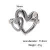 Anéis de Amor Cruzados Europeus e Americanos de Aço Inoxidável para Mulheres, Design Personalizado de Luxo Leve, Joias de Aço Titânio 18K Não Desbotáveis Atacado