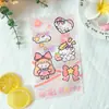 Bolsa selladora para galletas de snack de pluma, linda chica de dibujos animados, bolsa con cierre hermético, empaque de dulces, bolsa con cierre hermético para tarjeta de goo de joyería