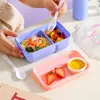 Lancheira Infantil, Lancheira Selada para Aluno do Ensino Fundamental, Conjunto de Lancheiras Cartoon para Micro-ondas, Copo para Café da Manhã, Caixa de Frutas