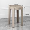 Taburete de plástico grueso apilable para el hogar, mesa de comedor apilable, banco, silla cómoda sedentaria, taburete de molino de viento, taburete redondo de goma
