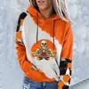 Suéter de Calabaza de Halloween Suéter con Estampado Navideño Sudadera con Capucha Engrosada de Manga Larga Comercio Exterior Holgada Moda Sudadera Más Vendida