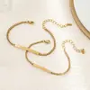 Pulseras de Acero de Titanio para Pareja Ins Se Pueden Grabar con Láser con Logos, Joyería de Acero Inoxidable Chapada en Oro de 18 Quilates, Regalos de San Valentín para Hombres y Mujeres