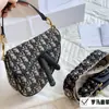 Comercio Exterior Transfronterizo Bolso Marca D Sillín Bordado Monograma Estampado Completo Bolso Sillín de Moda Versátil Bolso de Hombro Cruzado