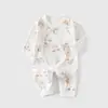 Ropa de una pieza para recién nacidos Otoño e Invierno Algodón Puro Mameluco de Mariposa para Bebé Ropa sin Costuras Atuendo de Monje para Recién Nacidos Mameluco de Primavera y Otoño para Bebé