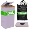 Caja Plegable para Botellas de Reciclaje Amazon con Tapa, Cesta de Almacenamiento Grande para Cocina, Caja de Reciclaje Mejorada con Boca de Botella de Doble Apertura