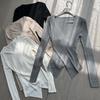 Otoño e Invierno Marca de Nicho Diseñador Modelos Suéter de Punto Cruzado con Pecho Delantero