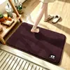 Tapete de Chão para Banheiro Cor Sólida Simples de Alta Qualidade Tapete de Entrada Hall de Entrada Banheiro Absorvente Doméstico Pegadas Pequenas Tapete de Porta de Entrada
