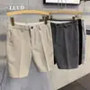 Verão Five-point Calças Shorts Calças Estilo coreano All-match Slim-fit Calças Solid Color Non-ironing Summer Thin Casual Pants for Men